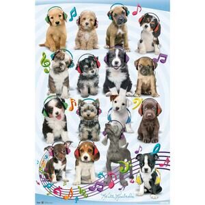 2012 Keith Kimberlin - Puppies - Headphones Poster Trends Int'l RP5767 P221
